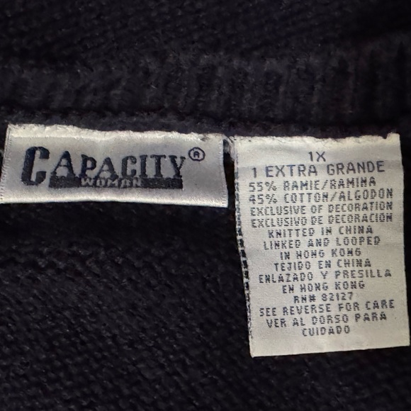 Vintage 90s Cottagecore Granny Chic Potted Plant Sweater Vest Plus Size 1X - Picture 5 of 5